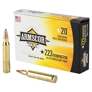 Armscor 223 Remington 55gr PSP Rifle Ammo - 20 Rounds
