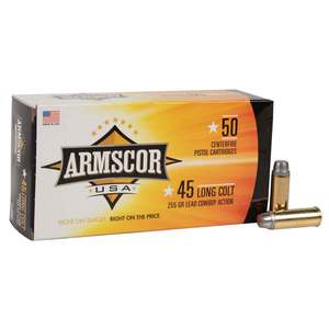 Armscor 45 (Long) Colt 255gr LRN Handgun Ammo - 50 Rounds