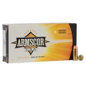Armscor USA 9mm Luger 147gr FMJ Handgun Ammo - 50 Rounds