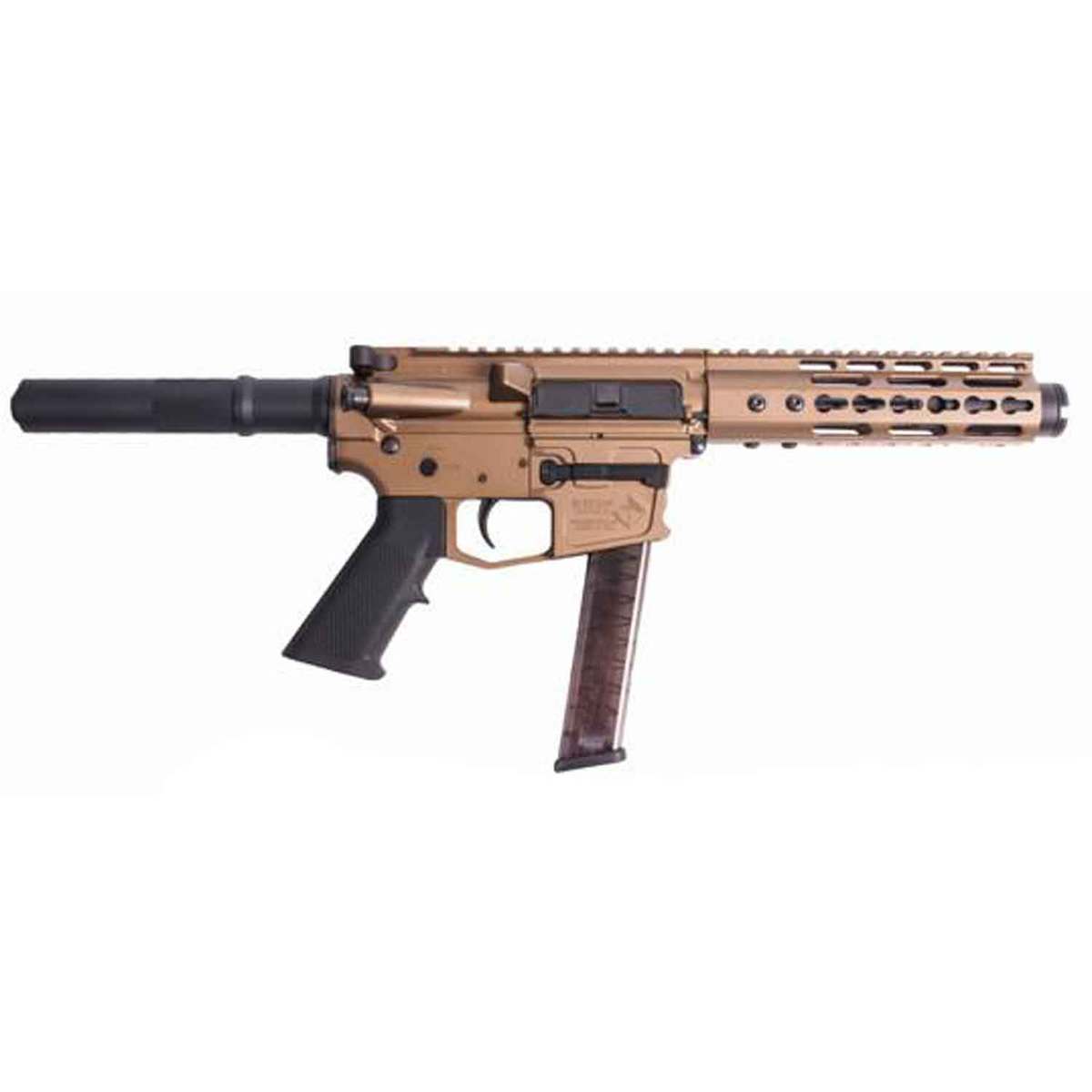 American Tactical AR15 Mil-Sport 9mm Luger 5.5in Burnt Bronze Semi Automatic Modern Sporting Pistol - 30+1 Rounds American Tactical AR15 Mil-Sport 9mm Luger 5.5in Burnt Bronze Semi Automatic Modern Sporting Pistol - 30+1 Rounds