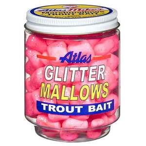 Atlas Mike's Glitter Mallows Trout Bait Marshmallows - Pink/Shrimp, 1.5oz
