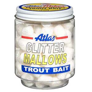 Atlas Mike's Glitter Mallows Trout Bait Marshmallows - White/Anise, 1.5oz
