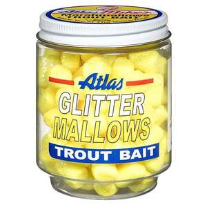 Atlas Mike's Glitter Mallows Trout Bait Marshmallows - Yellow Corn, 1.5oz