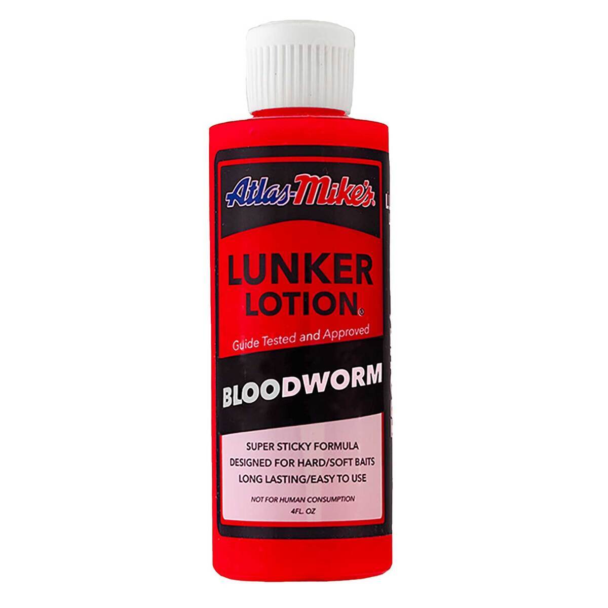 Atlas Mikes Lunker Lotion - Bloodworm 4 oz Atlas Mikes Lunker Lotion - Bloodworm 4 oz