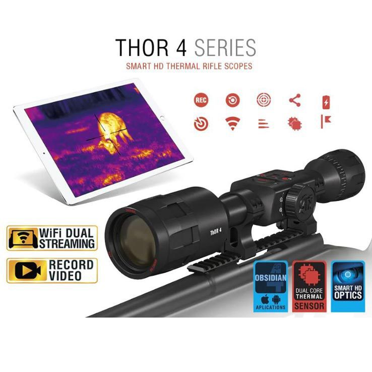 ATN ThOR 4 2-8x HD Thermal Rifle Scope - Black ATN ThOR 4 2-8x HD Thermal Rifle Scope - Black