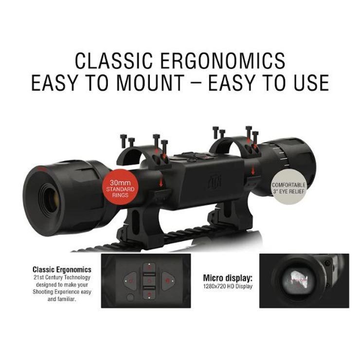 ATN ThOR LT 4-8x Ultra Light Thermal Rifle Scope - Black ATN ThOR LT 4-8x Ultra Light Thermal Rifle Scope - Black
