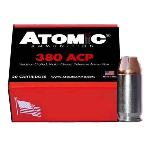 Atomic Ammunition Defense 380 Auto (ACP) 90gr Handgun Ammo Ammo - 20 Rounds 20 Rounds Ammo