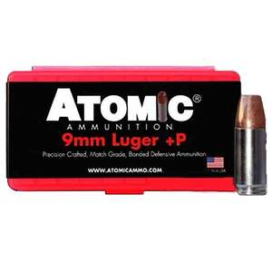 Atomic Ammunition Defense 9mm Luger 124gr HP Handgun Ammo - 20 Rounds