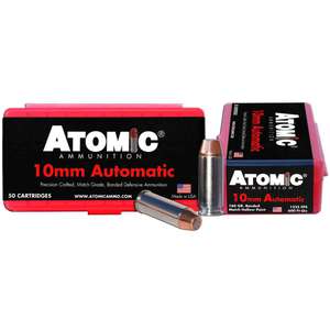 Atomic Ammunition Defensive 10mm Auto 180gr HP Handgun Ammo - 50 Rounds
