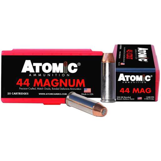 Atomic Ammunition Defensive 44 Magnum 240gr HP Handgun Ammo – 50 Rounds