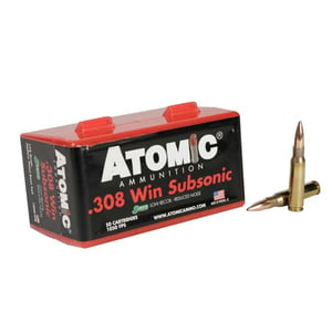 Atomic Subsonic 308 Winchester 260gr SPRN Rifle Ammo - 50 Rounds