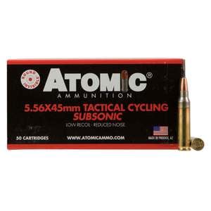 Atomic Subsonic 223 Remington 112gr SPRN Rifle Ammo - 50 Rounds