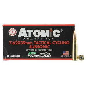 Atomic Subsonic 7.62x39mm 220gr HPBT Rifle Ammo - 50 Rounds