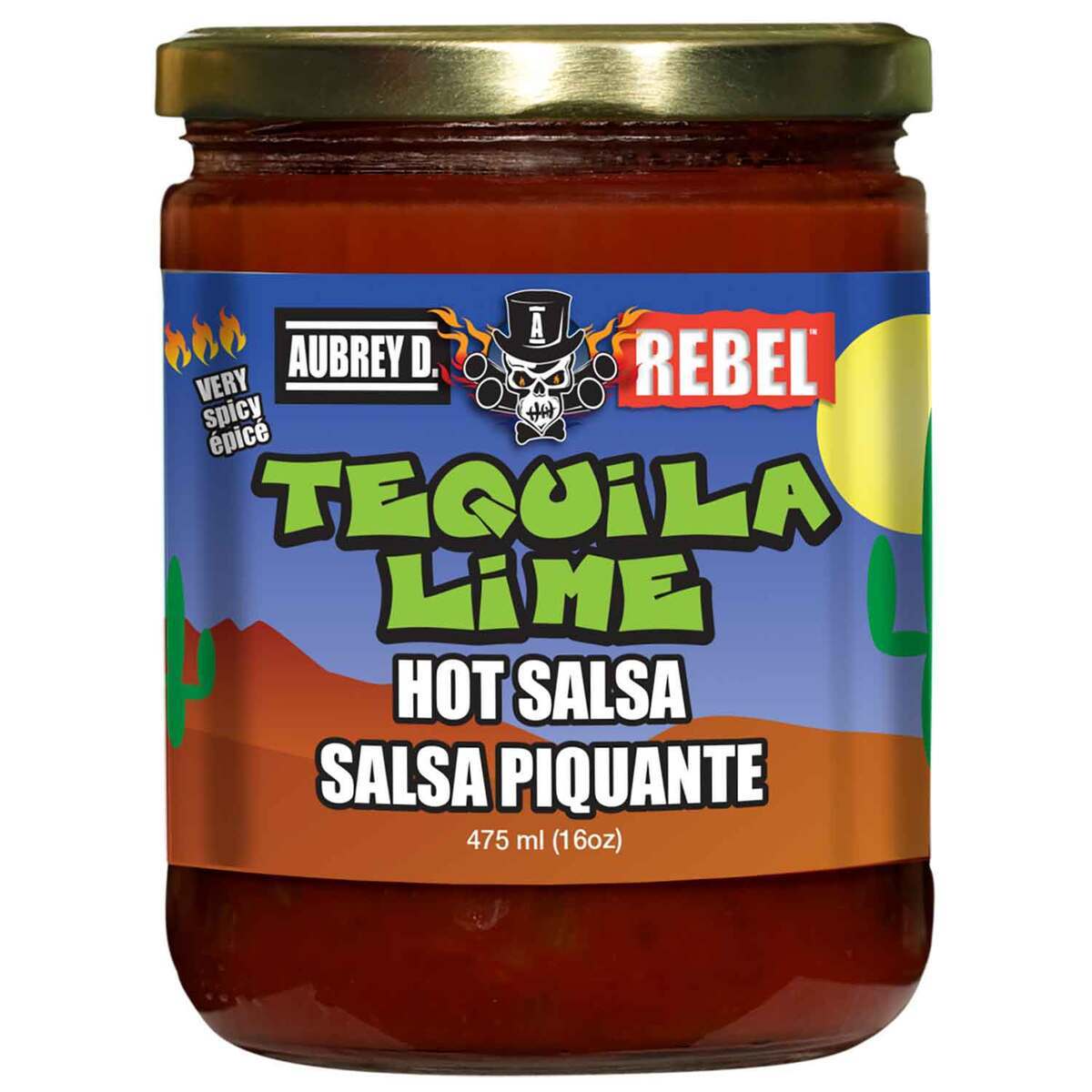 Aubrey D Rebel Tequila Lime Hot Salsa - 16oz - 16oz Aubrey D Rebel Tequila Lime Hot Salsa - 16oz - 16oz