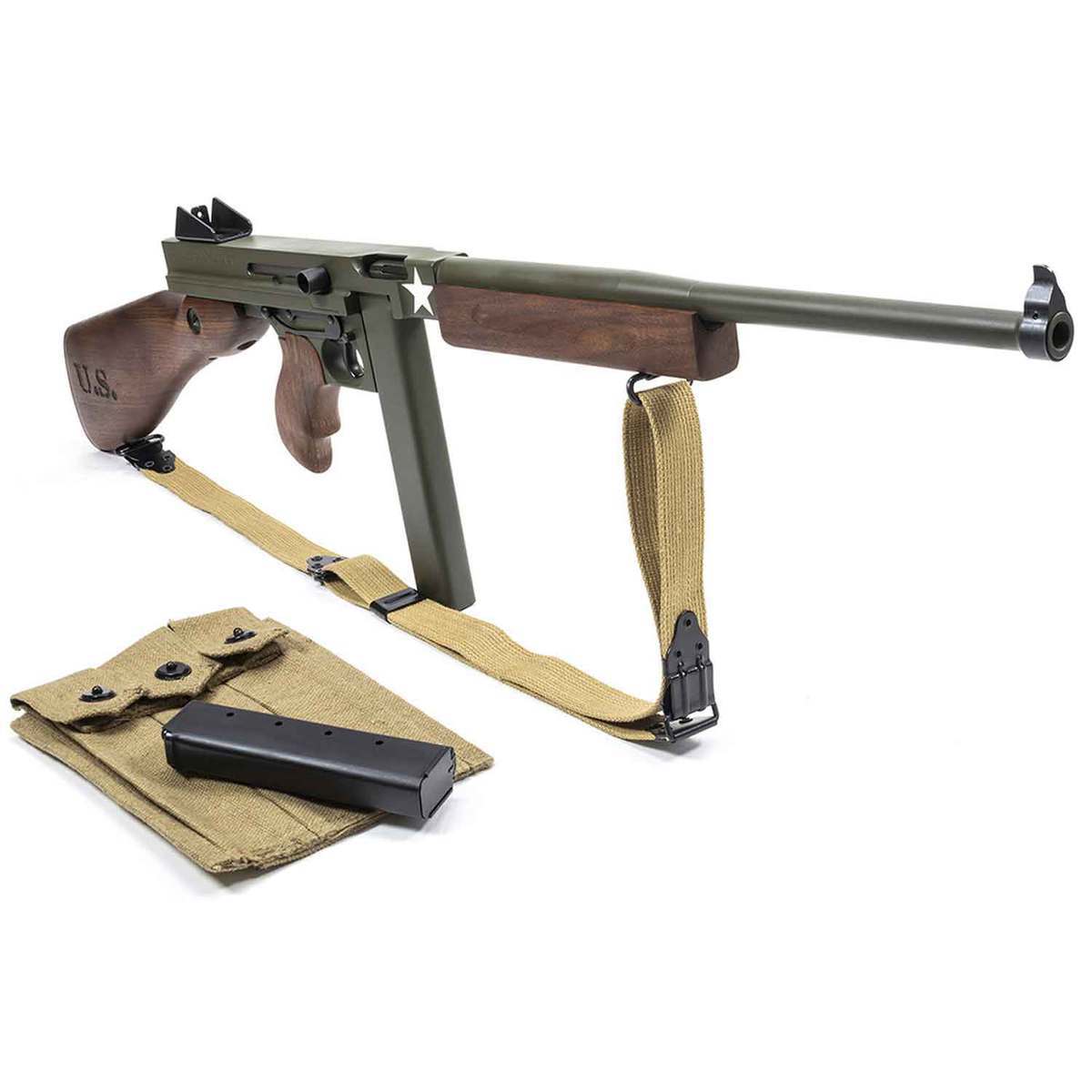 Auto Ordnance Thompson 1927 Tanker M1 Carbine 45 Auto (ACP) 16.5in OD Green Semi Automatic Rifle - 30+1 Rounds Auto Ordnance Thompson 1927 Tanker M1 Carbine 45 Auto (ACP) 16.5in OD Green Semi Automatic Rifle - 30+1 Rounds