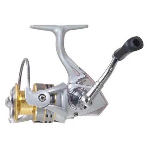 B n M 75th Anniversary Spinning Reel - Silver/Gold 75