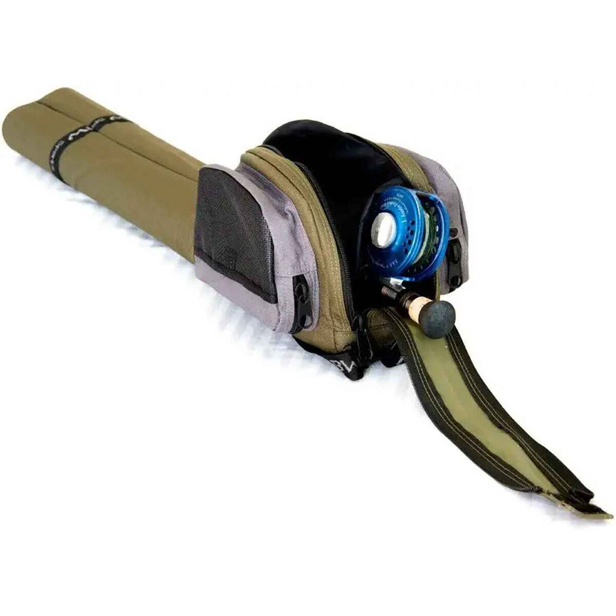 B W Sports 4pc 10ft Dual Fly Fishing Rod and Reel Combo Case - Gray/Olive, 33in - Gray/Olive B W Sports 4pc 10ft Dual Fly Fishing Rod and Reel Combo Case - Gray/Olive, 33in - Gray/Olive