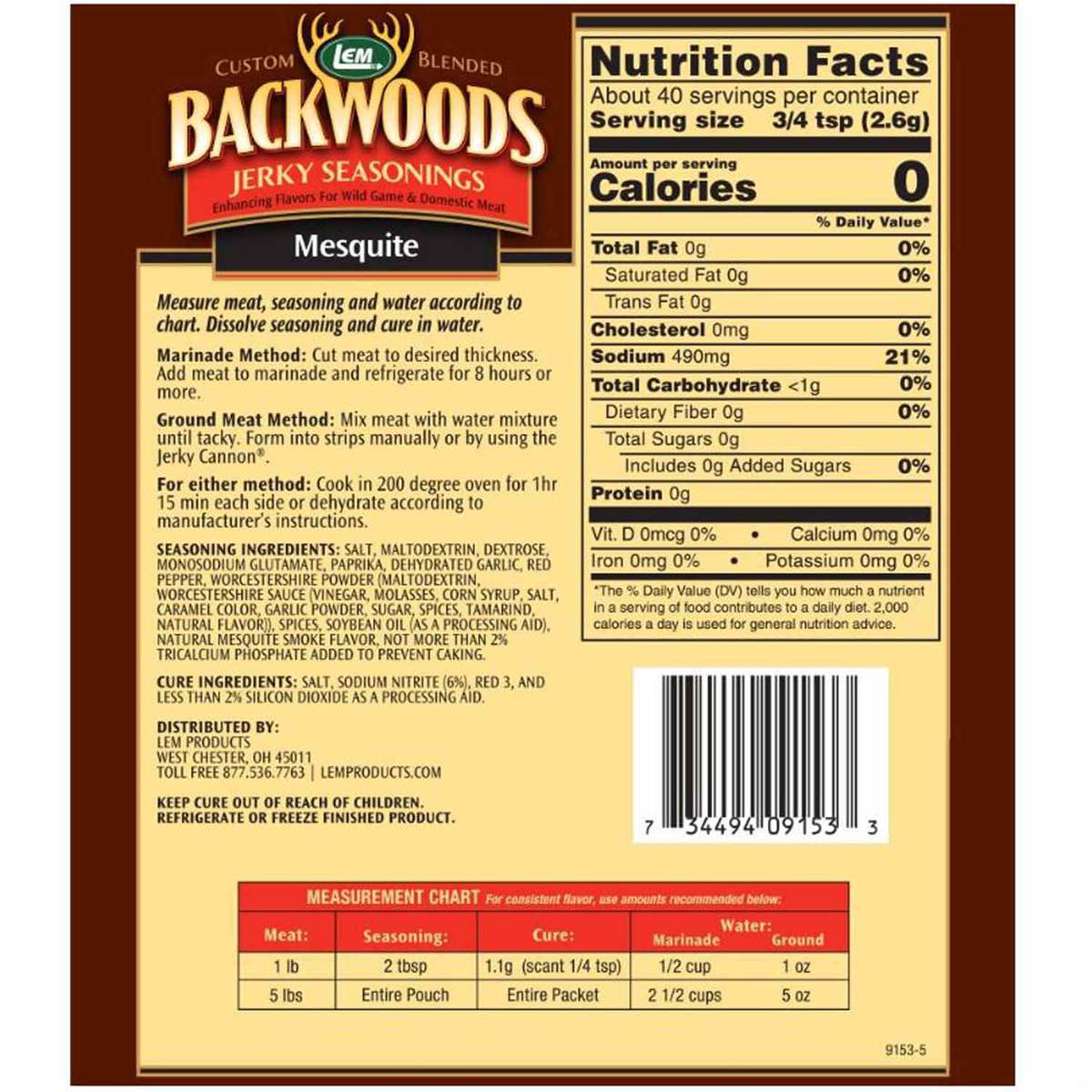 Backwoods Mesquite Jerky Seasoning - 3.6oz Backwoods Mesquite Jerky Seasoning - 3.6oz
