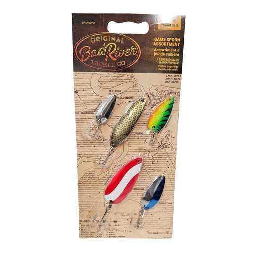 Bad River Game Casting Spoon Assortment – 5 Pack – Assortment Assortment