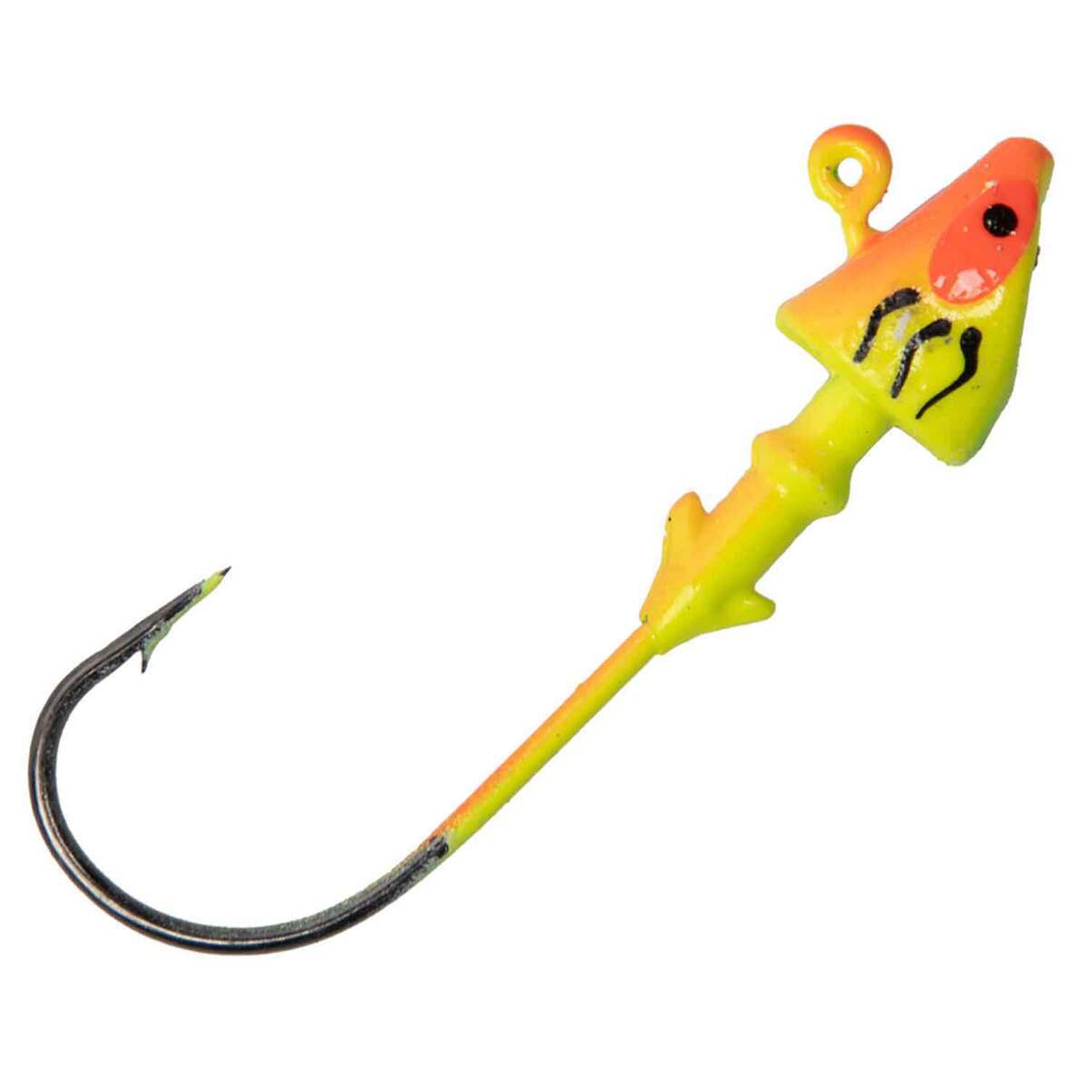 Bait Rigs Tackle Slo-Poke Long Shank Jig Head - Fire Tiger, 3/8oz, 3pk ...