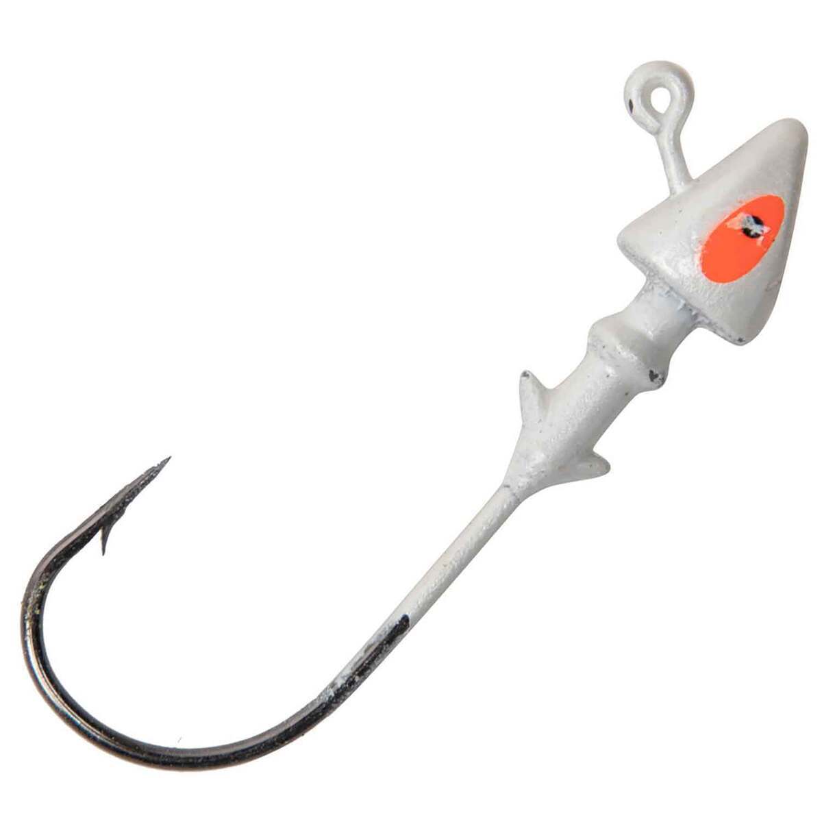 Bait Rigs Tackle Slo-Poke Long Shank Jig Head - White, 1/4oz, 3pk ...