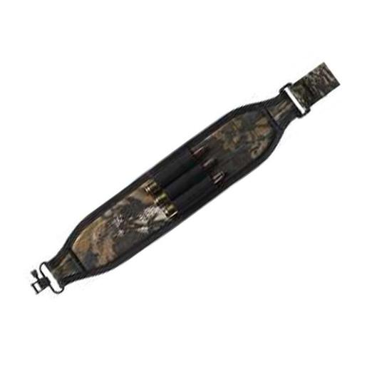 Bandera Padded Nylon Rifle Sling with Cartridge Loops - Black