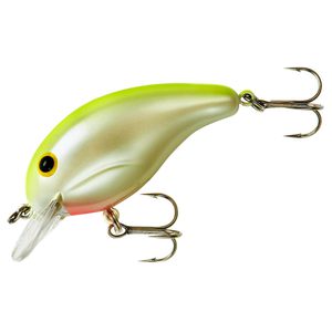 Bandit Series 100 Shallow Diving Crankbait - Pearl/Chartreuse Back, 1/4oz, 2in