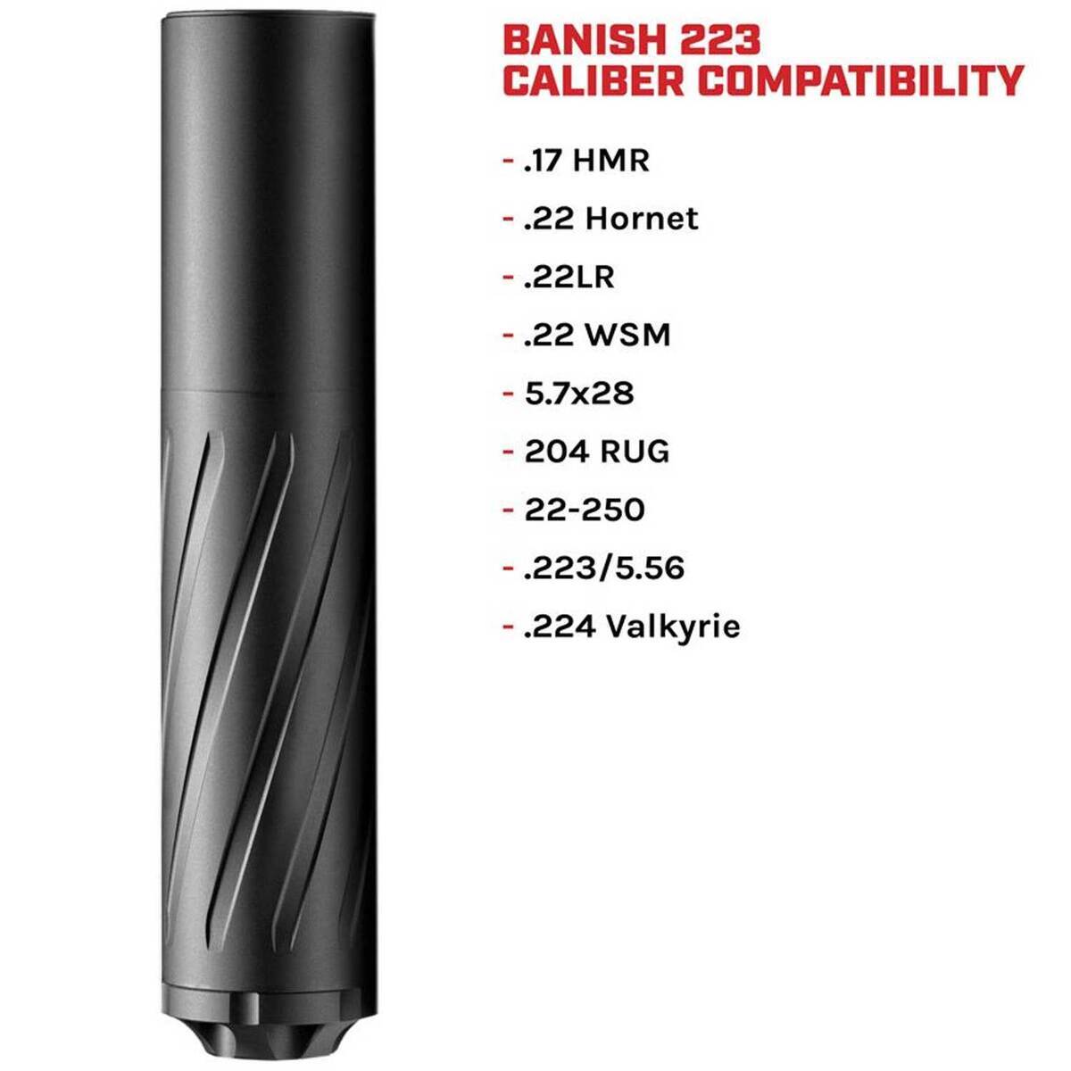 Banish 223 Suppressor - Black Banish 223 Suppressor - Black