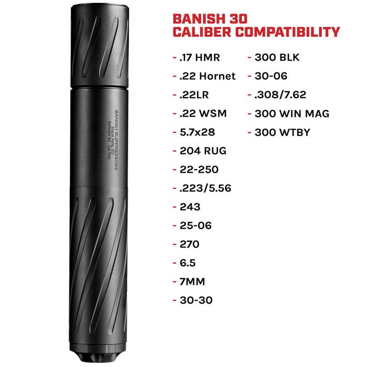 Banish 30 Suppressor - Black Banish 30 Suppressor - Black