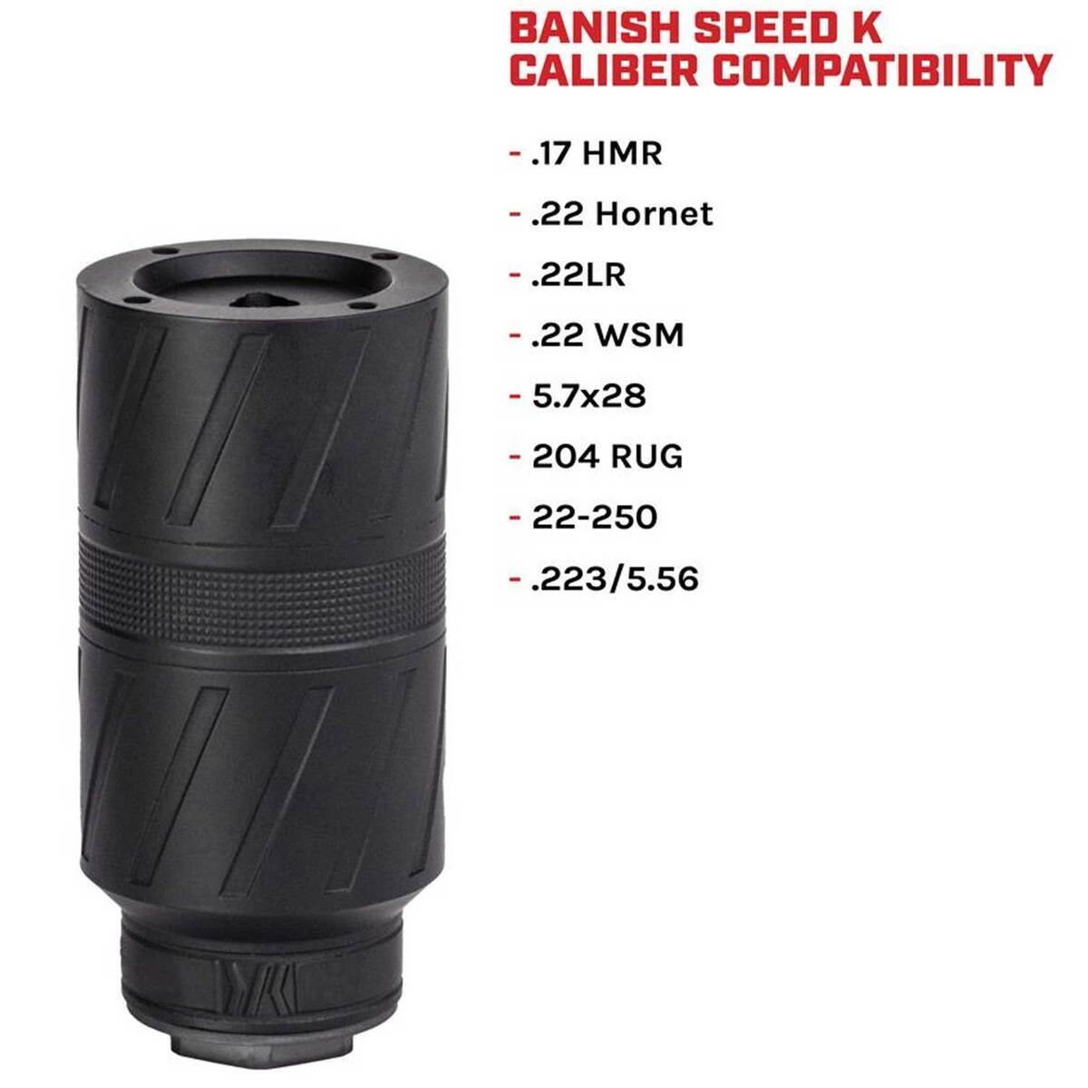 Banish Speed K Suppressor - Black Banish Speed K Suppressor - Black