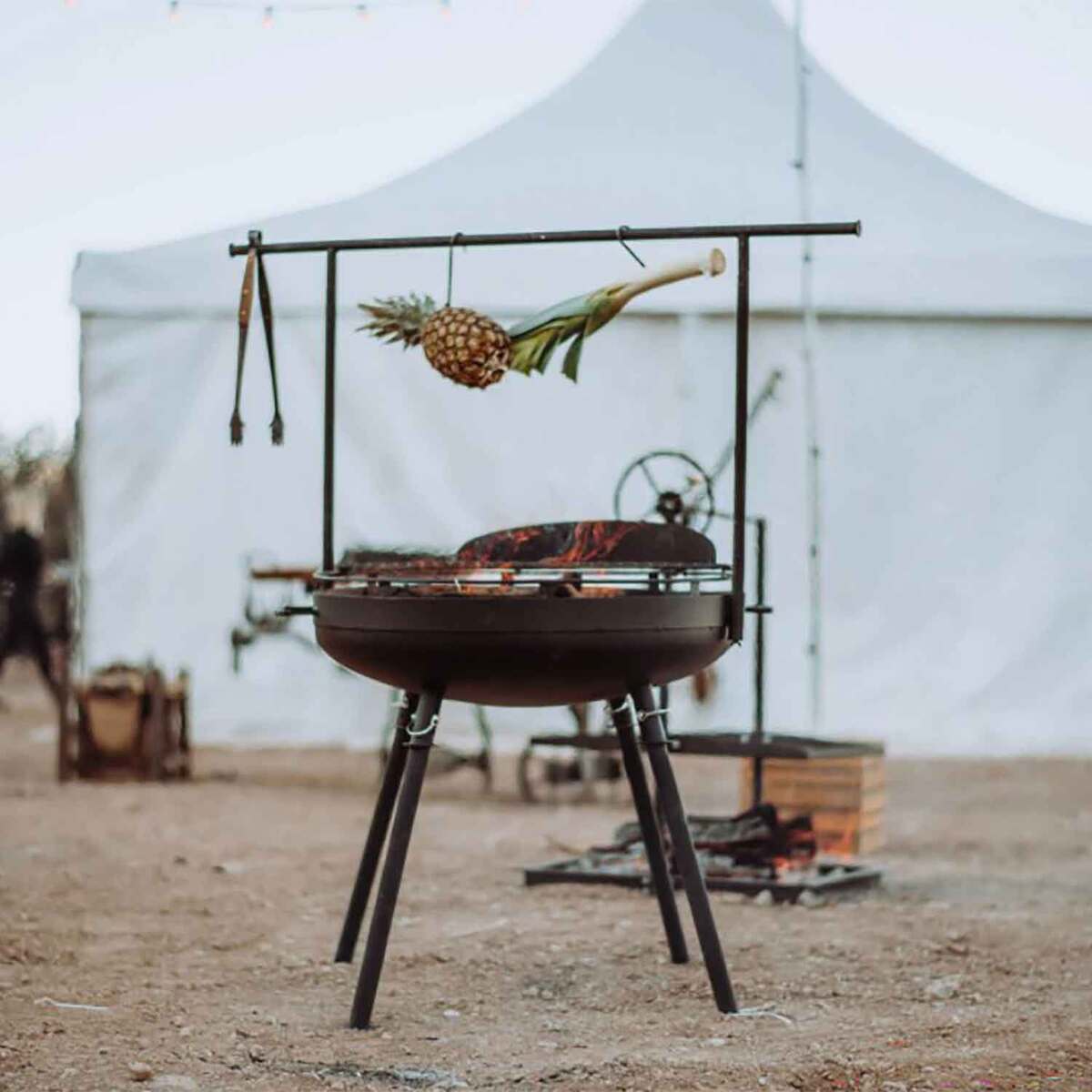 Barebones Cowboy Fire Pit Grill - Black Barebones Cowboy Fire Pit Grill - Black