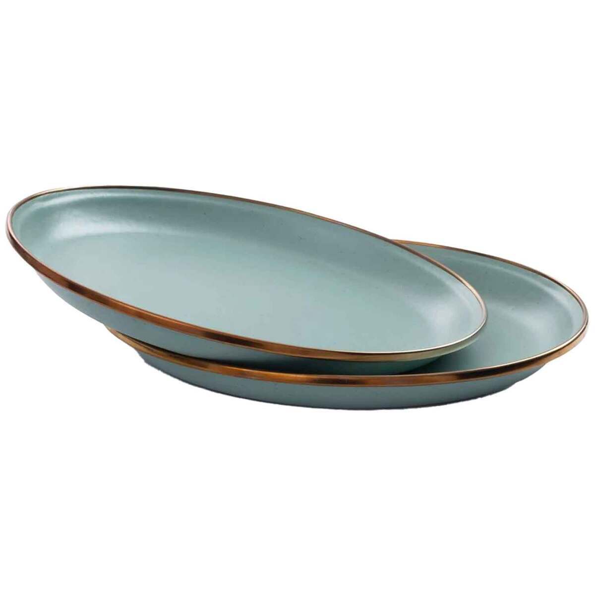 Barebones Enamel Deep Plate Set Barebones Enamel Deep Plate Set