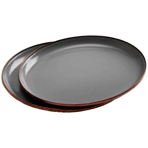 Barebones Enamel Deep Plate Set - Eggshell - Barebones