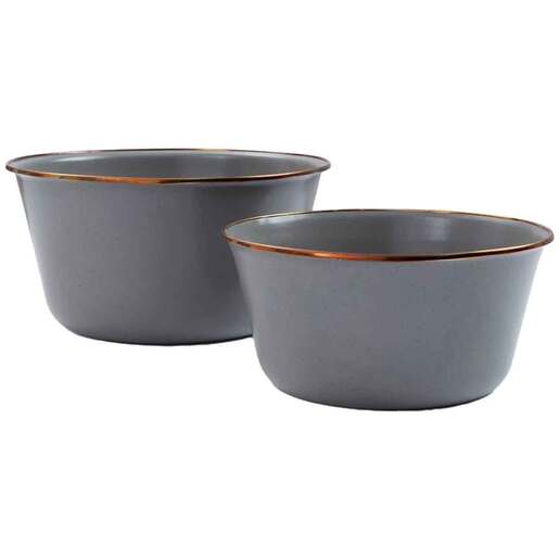 Barebones Enamel Mixing Bowl Set - Slate Gray - Barebones