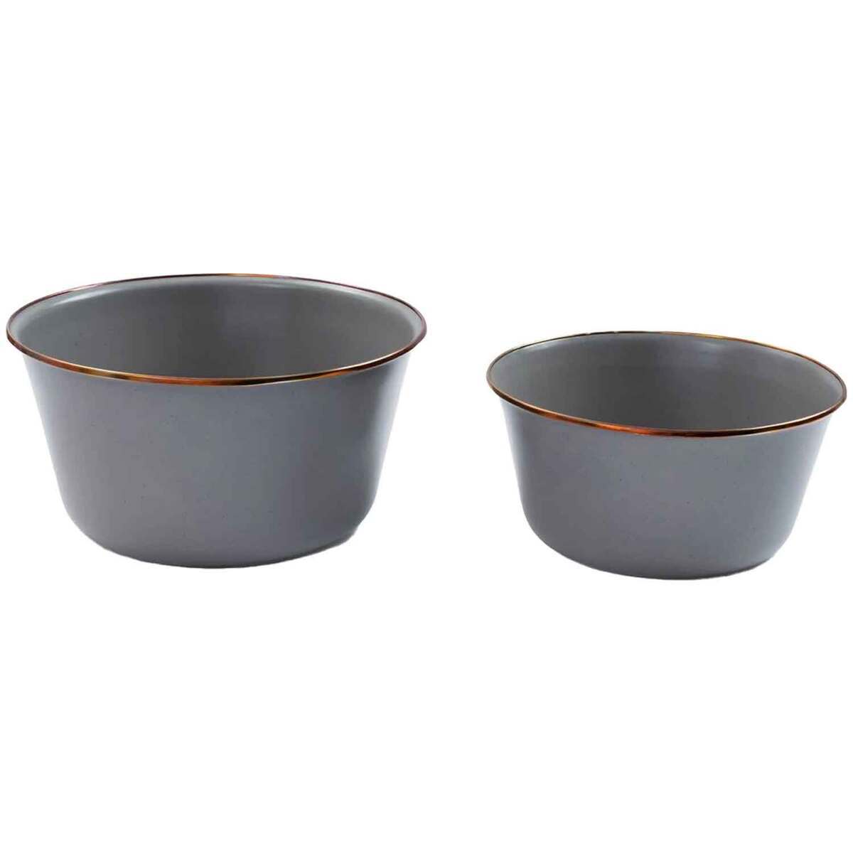 Barebones Cookware Set Barebones Enamel Mixing Bowl Set - Slate Gray | Sportsman's Warehouse