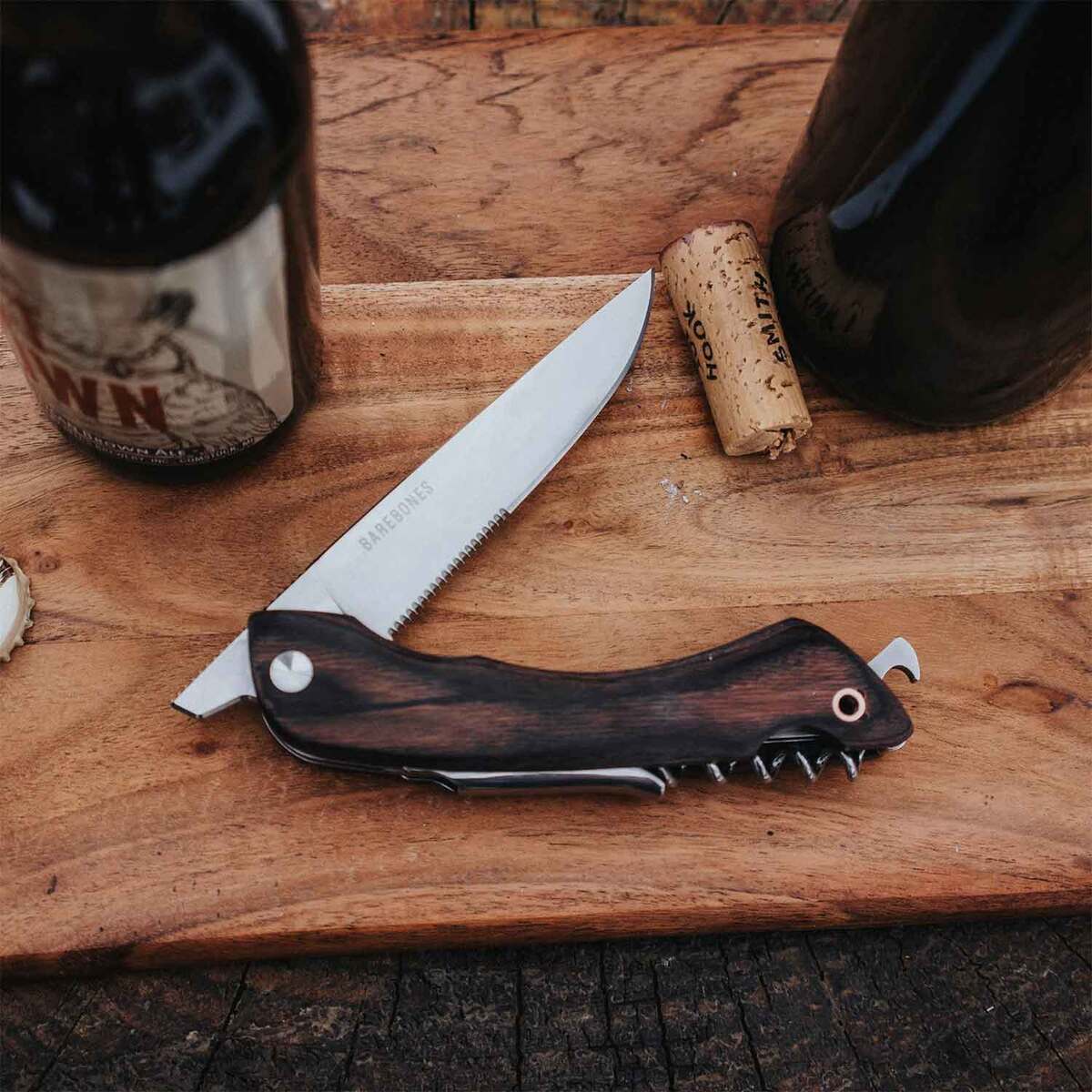 Barebones Provisions Corkscrew 4 inch Folding Knife - Brown Barebones Provisions Corkscrew 4 inch Folding Knife - Brown