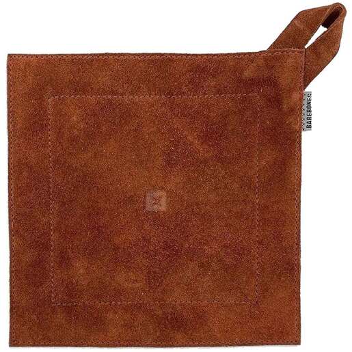 Barebones Suede Leather Hot Pad Cooking Accessory - Black - Barebones