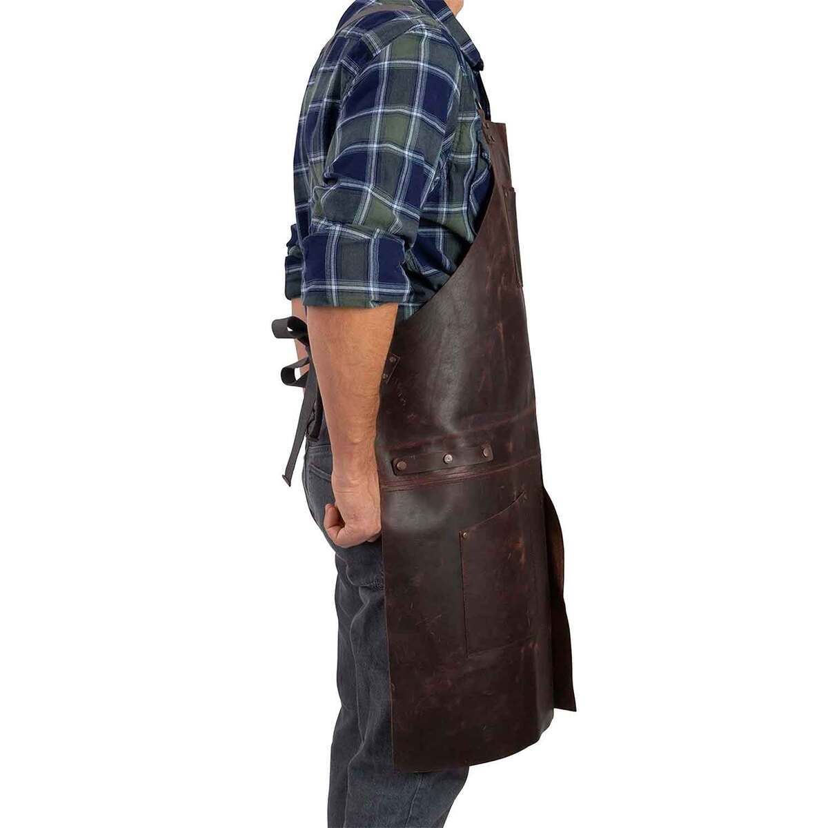 Barebones Tradesman Leather Apron - Brown Barebones Tradesman Leather Apron - Brown