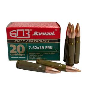 Barnaul Game 7.62x39mm 125gr Soft Point Centerfire Rifle Ammo - 20 Rounds