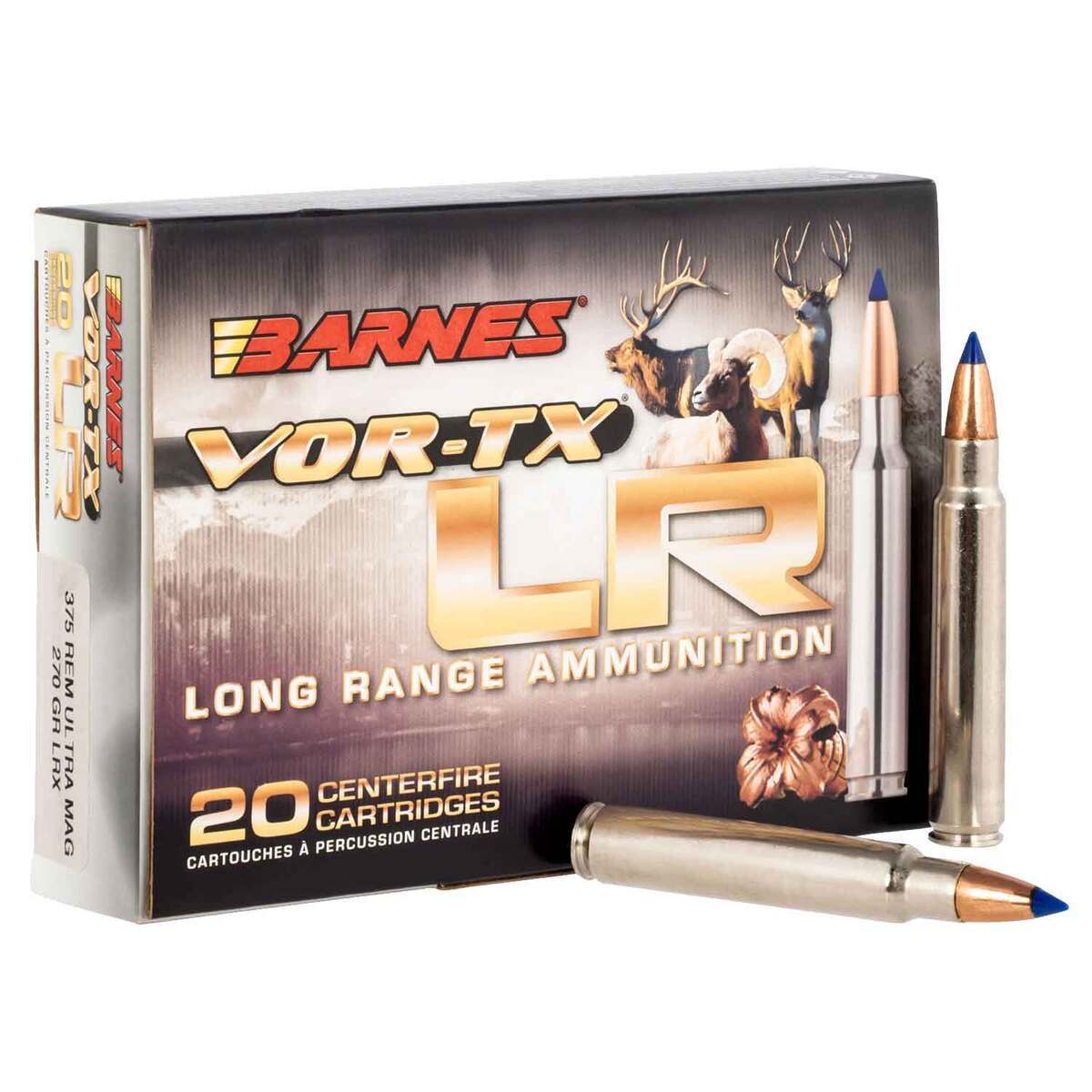Barnes Bullets VOR-TX Long Range 375 Remington Ultra Magnum 270gr LRXBT ...