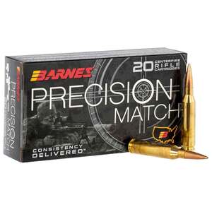 Barnes Bullets 30742 Precision Match .260 Remington 140Gr Ammo - 20 Rounds