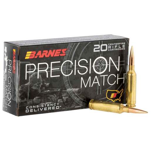 Barnes Bullets 30814 Precision Match 6mm Creedmoor 112Gr Ammo Ammo - 20 Rounds 20 Rounds Ammo