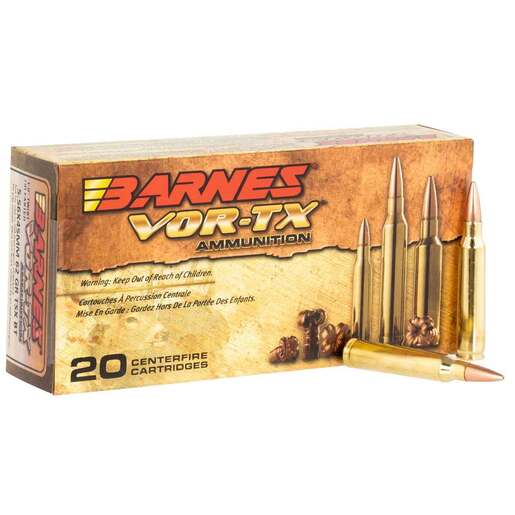 Barnes Bullets VOR-TX 5.56x45mm NATO 62gr TSXBT Rifle Ammo Ammo - 20 Rounds 20 Rounds Ammo