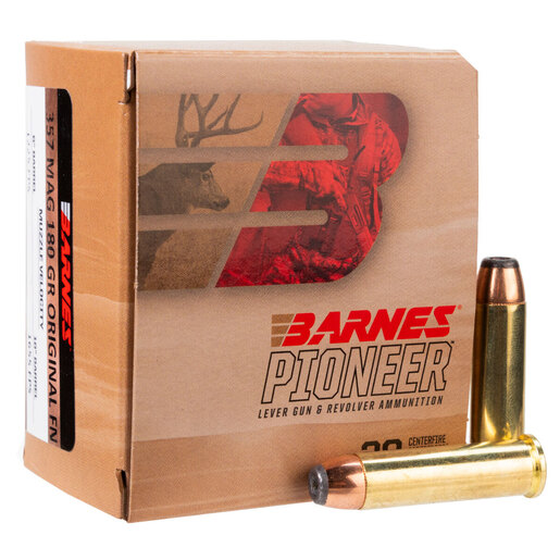 Barnes Bullets Pioneer 357 Magnum 180gr Barnes Original Handgun Ammo Ammo - 20 Rounds 20 Rounds Ammo