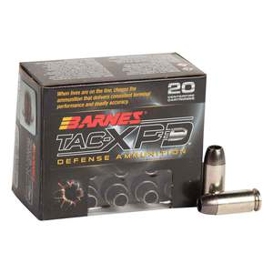 Barnes TAC-XPD Defense 40 S&W 140gr TAC XP Handgun Ammo - 20 Rounds