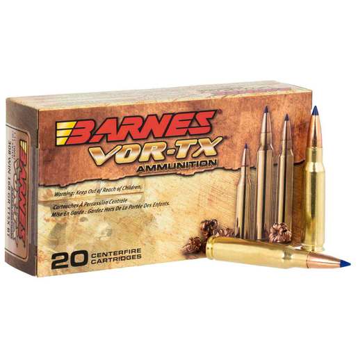 Barnes VOR-TX 308 Winchester 168gr TSX BT Rifle Ammo Ammo - 20 Rounds 20 Rounds Ammo