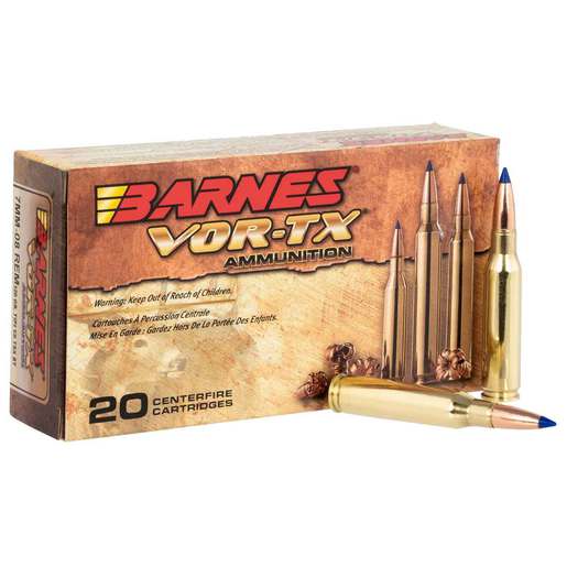 Barnes VOR-TX 7mm-08 Remington 120gr TSX BT Rifle Ammo Ammo - 20 Rounds 20 Rounds Ammo