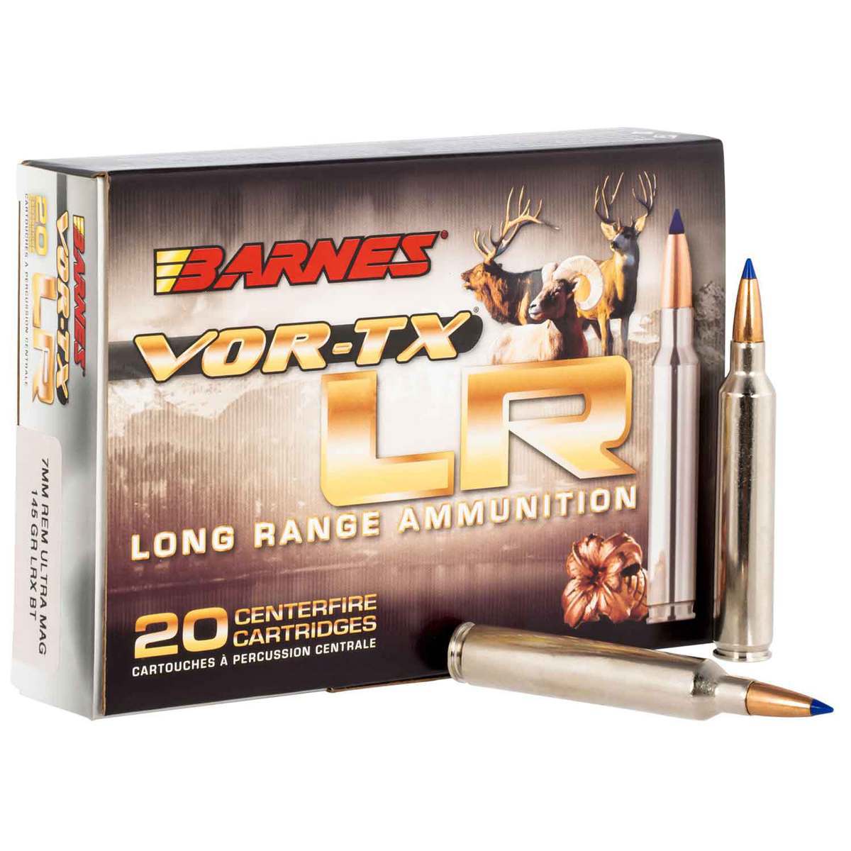 Barnes VOR-TX LR 7mm Remington Ultra Magnum 145gr LRX BT Rifle Ammo - 20 Rounds Barnes VOR-TX LR 7mm Remington Ultra Magnum 145gr LRX BT Rifle Ammo - 20 Rounds