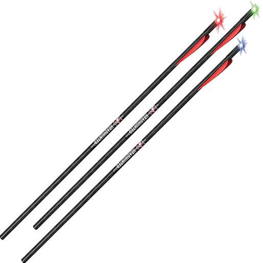 Barnett Lighted Headhunter 22in Carbon Crossbow Bolts – 3 Pack – Black