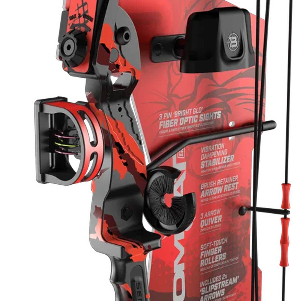 Barnett Tomcat G3 17-22lbs Right Hand Red Youth Compound Bow - Package - Red Barnett Tomcat G3 17-22lbs Right Hand Red Youth Compound Bow - Package - Red